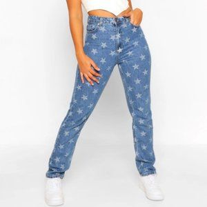 Nasty Gal Star Print Jeans